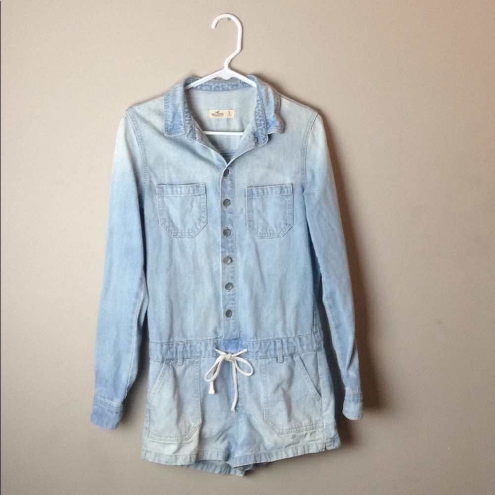 Hollister Light Denim Romper